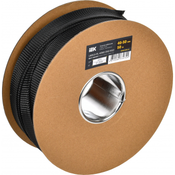 Оплетка кабельная IEK 40-50мм полиэстер 50м черная Оплетка кабельная IEK 40-50мм полиэстер 50м черная