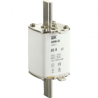 Плавкая вставка предохранителя IEK ППНИ-35 габарит 1 80А - DPP30-080