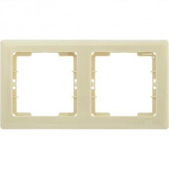 Рамка 2-местная горизонтальная IEK РГ-2-БК BOLERO кремовый - EMB20-K33 Рамка 2-местная горизонтальная IEK РГ-2-БК BOLERO кремовый - EMB20-K33