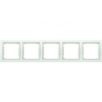 Рамка 5-местная квадратная IEK РУ-5-ББ BOLERO Q1 белый - EMB52-K01-Q1