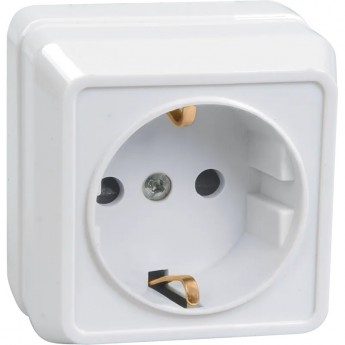 Розетка IEK 1-м ОП Октава РС20-3-ОБ 16А IP20 с заземлением, белый Розетка IEK 1-м ОП Октава РС20-3-ОБ 16А IP20 с заземлением, белый