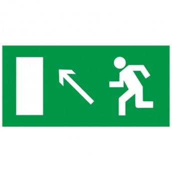 Самоклеящаяся этикетка IEK 100х50мм "Направление к эвакуационному выходу налево вверх" - YPC30-105NEV-NALVV Самоклеящаяся этикетка IEK 100х50мм "Направление к эвакуационному выходу налево вверх" - YPC30-105NEV-NALVV